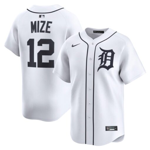 Casey Mize Detroit Tigers Home Limited Player Jersey – White, Limited Replica Fan Edition