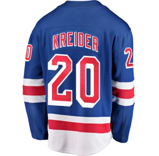 Chris Kreider New York Rangers Home Breakaway Player Jersey – Blue, Limited Replica Fan Edition