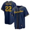 Christian Yelich Milwaukee Brewers Alternate 2 Replica Jersey - Navy, Limited Replica Fan Edition