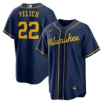 Christian Yelich Milwaukee Brewers Alternate Replica Player Jersey – Cream, Limited Replica Fan Edition