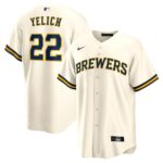 Christian Yelich Milwaukee Brewers Alternate Replica Player Jersey - Cream, Limited Replica Fan Edition