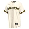 Christian Yelich Milwaukee Brewers Alternate Replica Player Jersey - Cream, Limited Replica Fan Edition