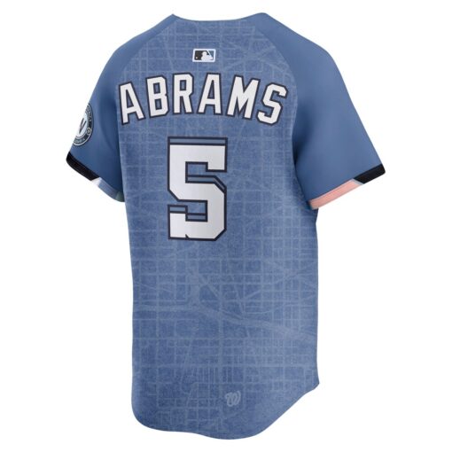 CJ Abrams Washington Nationals 2025 City Connect Limited Jersey – Blue, Limited Replica Fan Edition