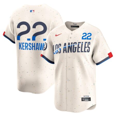 Clayton Kershaw Los Angeles Dodgers 2024 City Connect Limited Player Jersey – Cream, Limited Replica Fan Edition