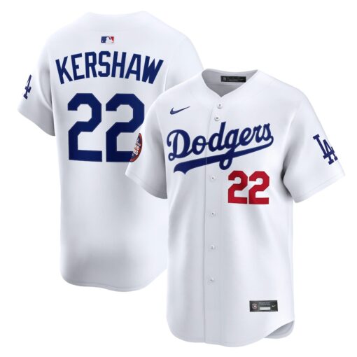 Clayton Kershaw Los Angeles Dodgers 2025 MLB World Tour Tokyo Series Home Limited Player Jersey – White, Limited Replica Fan Edition