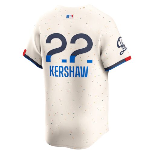 Clayton Kershaw Los Angeles Dodgers City Connect Limited Player Jersey – Cream, Limited Replica Fan Edition