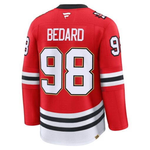 Connor Bedard Chicago Blackhawks Centennial Premium Player Jersey – Red, Limited Replica Fan Edition