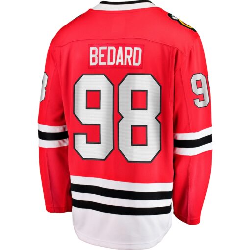 Connor Bedard Chicago Blackhawks Home Breakaway Player Jersey – Red, Limited Replica Fan Edition