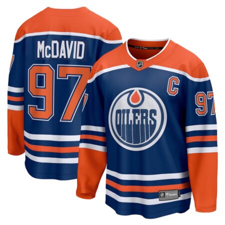 Connor McDavid Edmonton Oilers Home Breakaway Jersey – Royal, Limited Replica Fan Edition