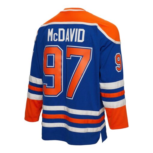 Connor McDavid Edmonton Oilers Mitchell Ness 2015 Blue Line Player Jersey – Blue, Limited Replica Fan Edition