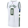 Damian Lillard Milwaukee Bucks Player Jersey - Association Edition - White, Limited Replica Fan Edition
