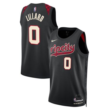 Damian Lillard Portland Trail Blazers Unisex 2023/24 Swingman Jersey – Black – City Edition, Limited Replica Fan Edition