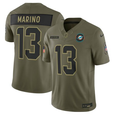 Dan Marino Miami Dolphins Limited Jersey – Olive, Limited Replica Fan Edition