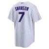 Dansby Swanson Chicago Cubs Replica Player Jersey - White, Limited Replica Fan Edition