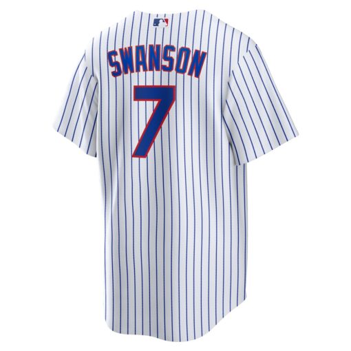 Dansby Swanson Chicago Cubs Replica Player Jersey – White, Limited Replica Fan Edition