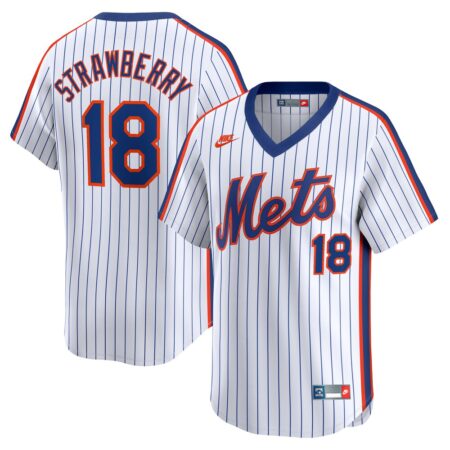 Darryl Strawberry New York Mets Throwback Cooperstown Limited Jersey – Navy, Limited Replica Fan Edition