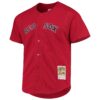 David Ortiz Boston Red Sox Mitchell & Ness Cooperstown Collection Mesh Batting Practice Button-Up Jersey - Red, Limited Replica Fan Edition