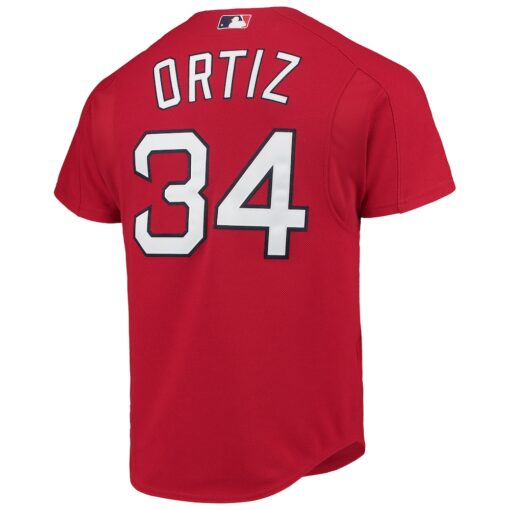 David Ortiz Boston Red Sox Mitchell & Ness Cooperstown Collection Mesh Batting Practice Button-Up Jersey – Red, Limited Replica Fan Edition