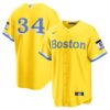 David Ortiz Boston Red Sox Retired Player City Connect Replica Jersey - Gold, Limited Replica Fan Edition