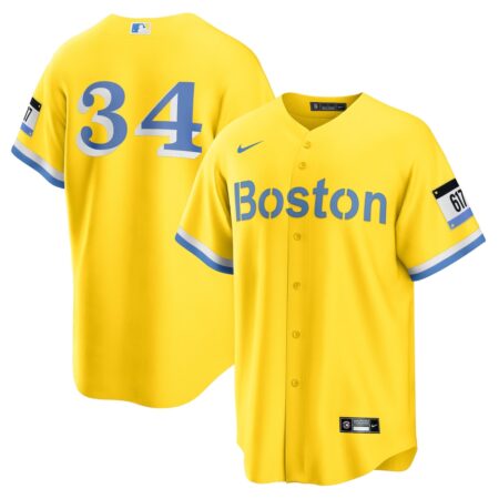 David Ortiz Boston Red Sox Retired Player City Connect Replica Jersey – Gold, Limited Replica Fan Edition
