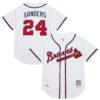Deion Sanders Atlanta Braves Mitchell & Ness Cooperstown Collection 1992 Authentic Jersey - White, Limited Replica Fan Edition