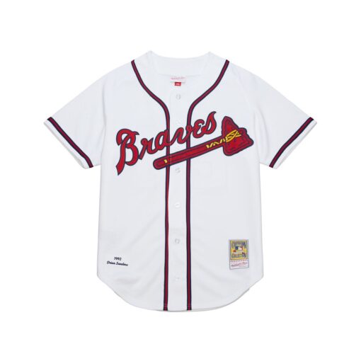 Deion Sanders Atlanta Braves Mitchell & Ness Cooperstown Collection 1992 Authentic Jersey – White, Limited Replica Fan Edition