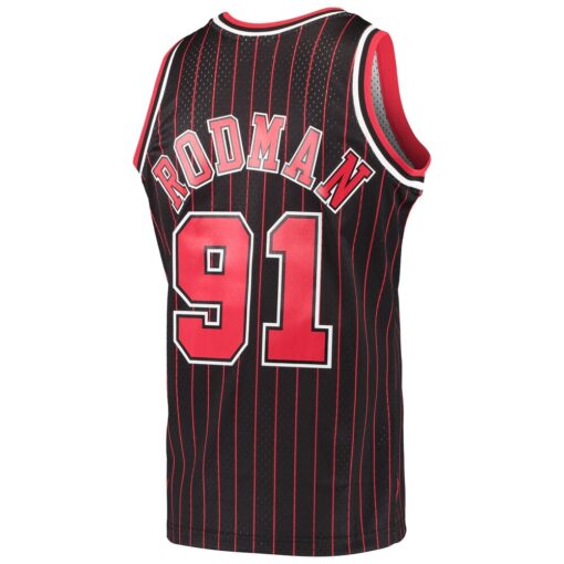 Dennis Rodman Chicago Bulls Mitchell Ness Hardwood Classics Swingman Jersey – Black, Limited Replica Fan Edition