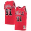 Dennis Rodman Chicago Bulls Mitchell Ness Hardwood Classics Swingman Jersey Red, Limited Replica Fan Edition