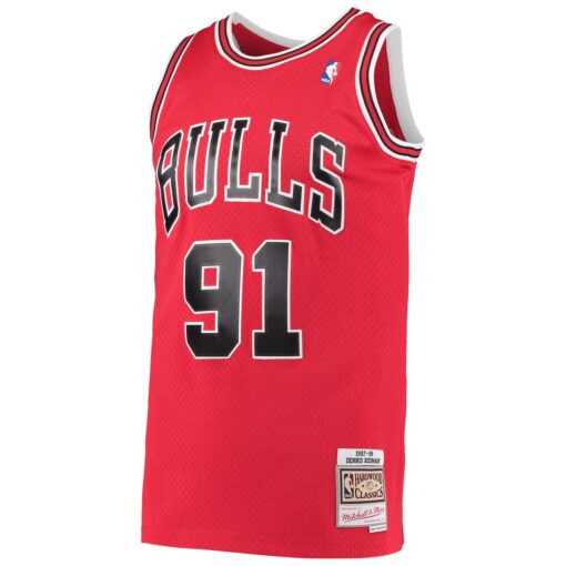 Dennis Rodman Chicago Bulls Mitchell Ness Hardwood Classics Swingman Jersey Red, Limited Replica Fan Edition
