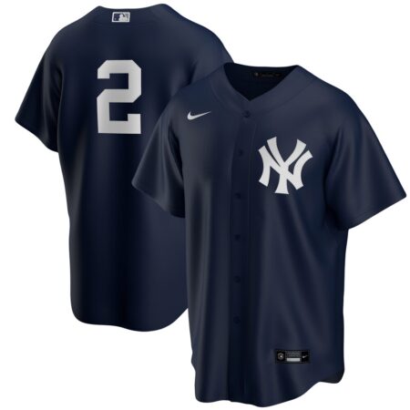 Derek Jeter New York Yankees Alternate Replica Player Jersey – Navy, Limited Replica Fan Edition