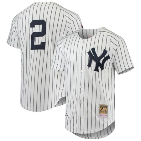 Derek Jeter New York Yankees Mitchell & Ness 1997 Cooperstown Collection Authentic Jersey – White, Limited Replica Fan Edition