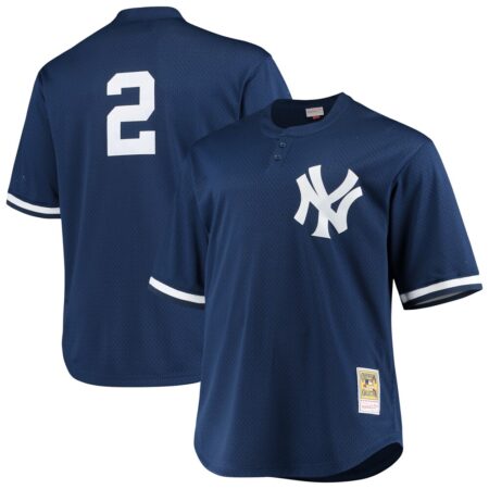 Derek Jeter New York Yankees Mitchell & Ness Big & Tall Batting Practice Replica Player Jersey – Navy, Limited Replica Fan Edition