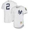 Derek Jeter New York Yankees Mitchell & Ness Cooperstown Collection Authentic Jersey - White, Limited Replica Fan Edition