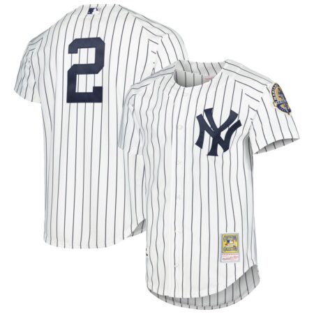 Derek Jeter New York Yankees Mitchell & Ness Cooperstown Collection Authentic Jersey – White, Limited Replica Fan Edition