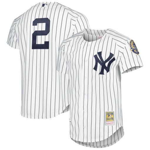 Derek Jeter New York Yankees Mitchell & Ness Cooperstown Collection Authentic Jersey – White, Limited Replica Fan Edition