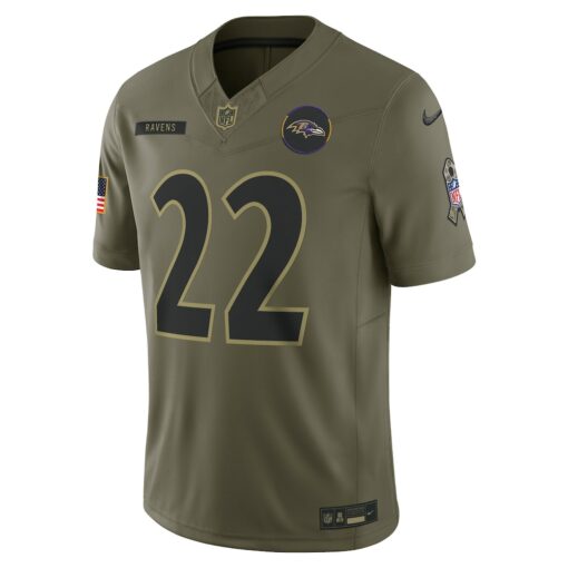 Derrick Henry Baltimore Ravens Limited Jersey – Olive, Limited Replica Fan Edition