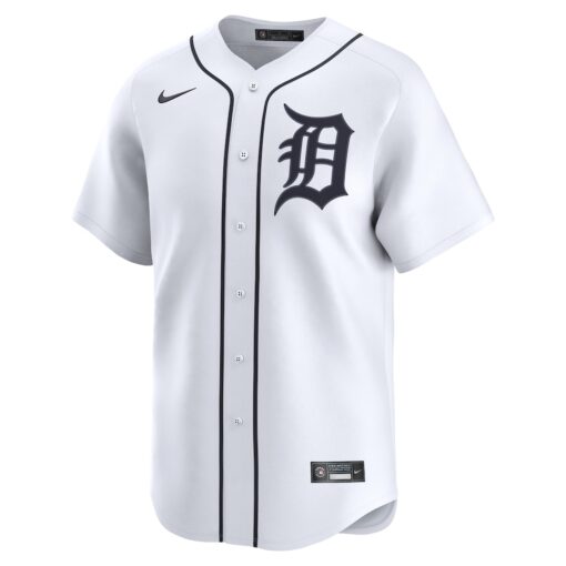 Detroit Tigers Home Limited Custom Jersey – White, Limited Replica Fan Edition