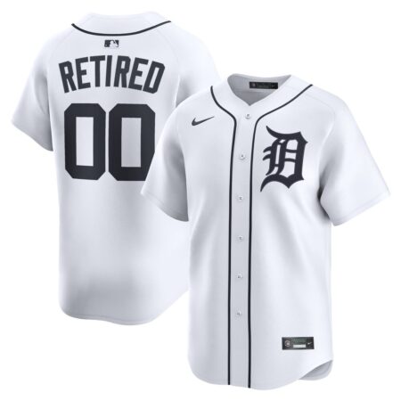 Detroit Tigers Home Limited Pick-A-Player Retired Roster Jersey – White, Limited Replica Fan Edition