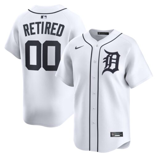 Detroit Tigers Home Limited Pick-A-Player Retired Roster Jersey – White, Limited Replica Fan Edition