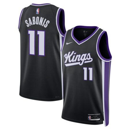 Domantas Sabonis Sacramento Kings Unisex Swingman Player Jersey Icon Edition Black, Limited Replica Fan Edition