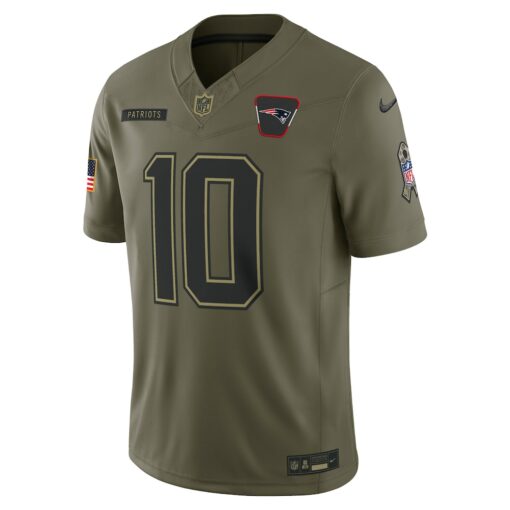 Drake Maye New England Patriots Limited Jersey – Olive, Limited Replica Fan Edition