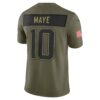 Drake Maye New England Patriots Limited Jersey - Olive, Limited Replica Fan Edition