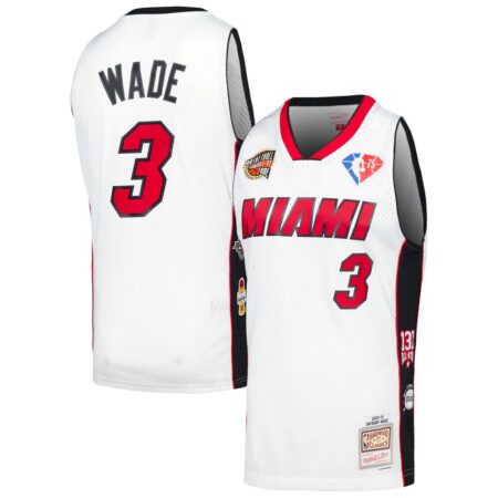 Dwyane Wade Miami Heat Mitchell Ness Unisex Hall of Fame Class of 2023 Throwback Swingman Jersey – White, Limited Replica Fan Edition