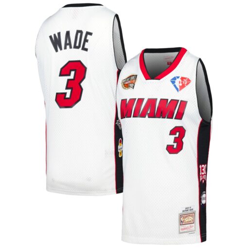 Dwyane Wade Miami Heat Mitchell Ness Unisex Hall of Fame Class of 2023 Throwback Swingman Jersey – White, Limited Replica Fan Edition