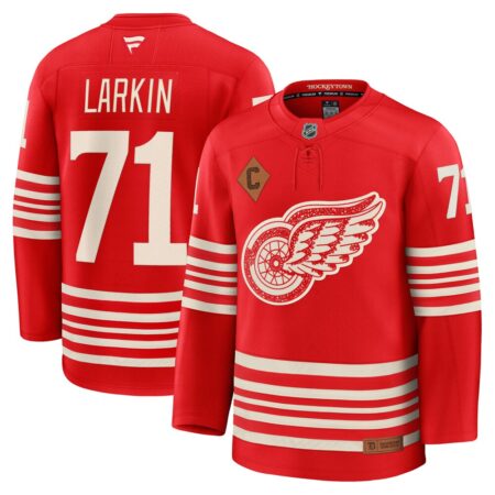 Dylan Larkin Detroit Red Wings Centennial Premium Player Jersey – Red, Limited Replica Fan Edition
