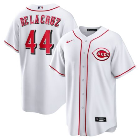 Elly De La Cruz Cincinnati Reds Home Replica Jersey – White, Limited Replica Fan Edition