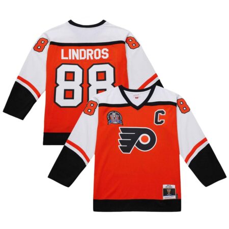 Eric Lindros Mitchell Ness 1999 NHL All-Star Game Blue Line Player Jersey – Scarlet, Limited Replica Fan Edition