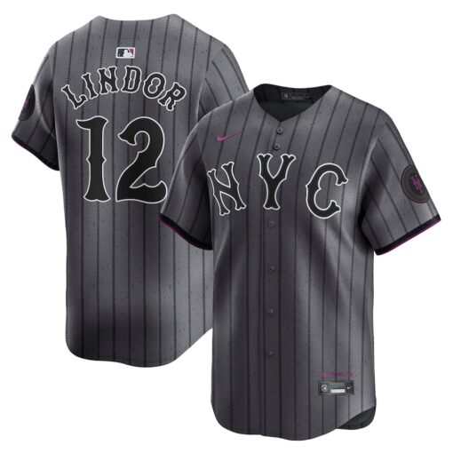 Francisco Lindor New York Mets City Connect Limited Jersey – Gray, Limited Replica Fan Edition