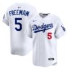 Freddie Freeman Los Angeles Dodgers Home Limited Player Jersey - White, Limited Replica Fan Edition