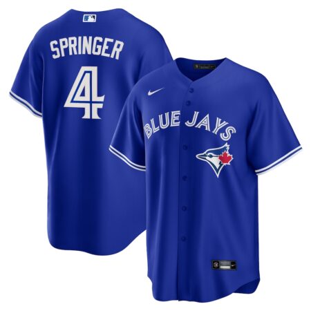 George Springer Toronto Blue Jays Alternate 2 Replica Jersey – Rush Blue, Limited Replica Fan Edition